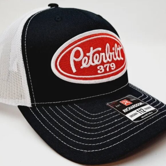 Peterbilt Richardson 112 Trucker Embroidered Patch Hat Cap Mesh Snapback - Picture 2 of 4